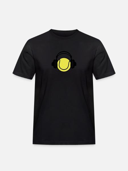 Kopfhörer-Kopfhörer DJ-Audio-Tennis - Männer Workwear T-Shirt - Schwarz