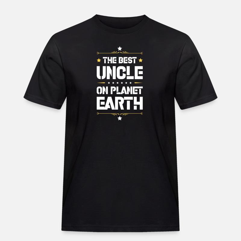Bester Onkel Spruch - Männer Workwear T-Shirt - Schwarz