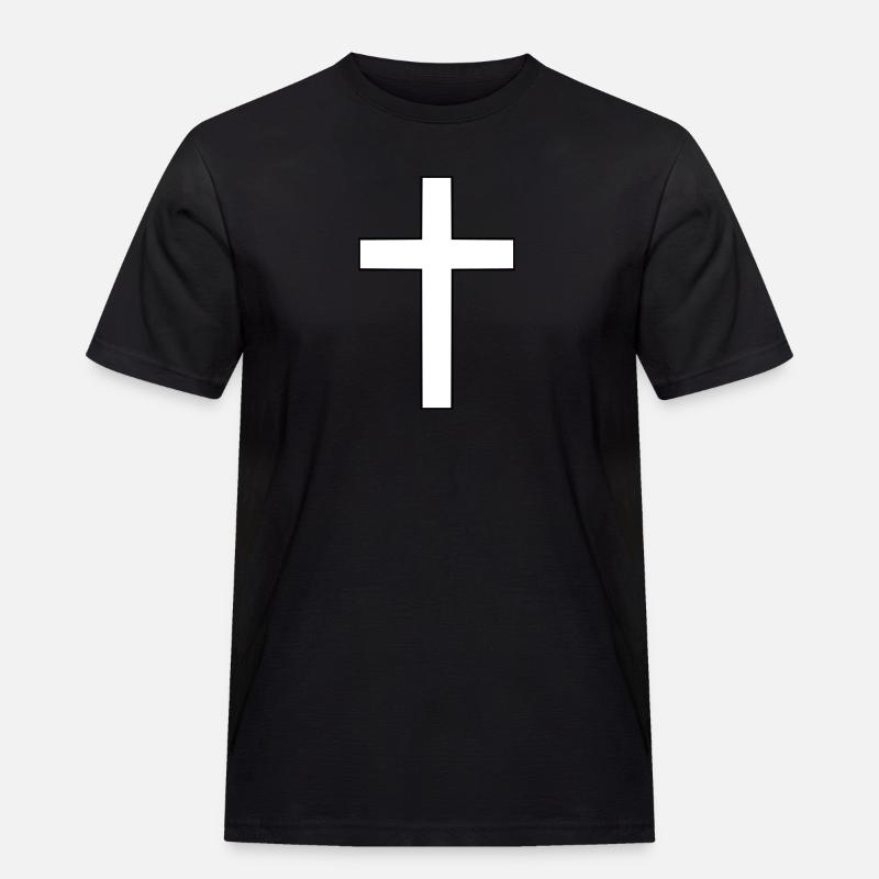 kirche - Männer Workwear T-Shirt - Schwarz