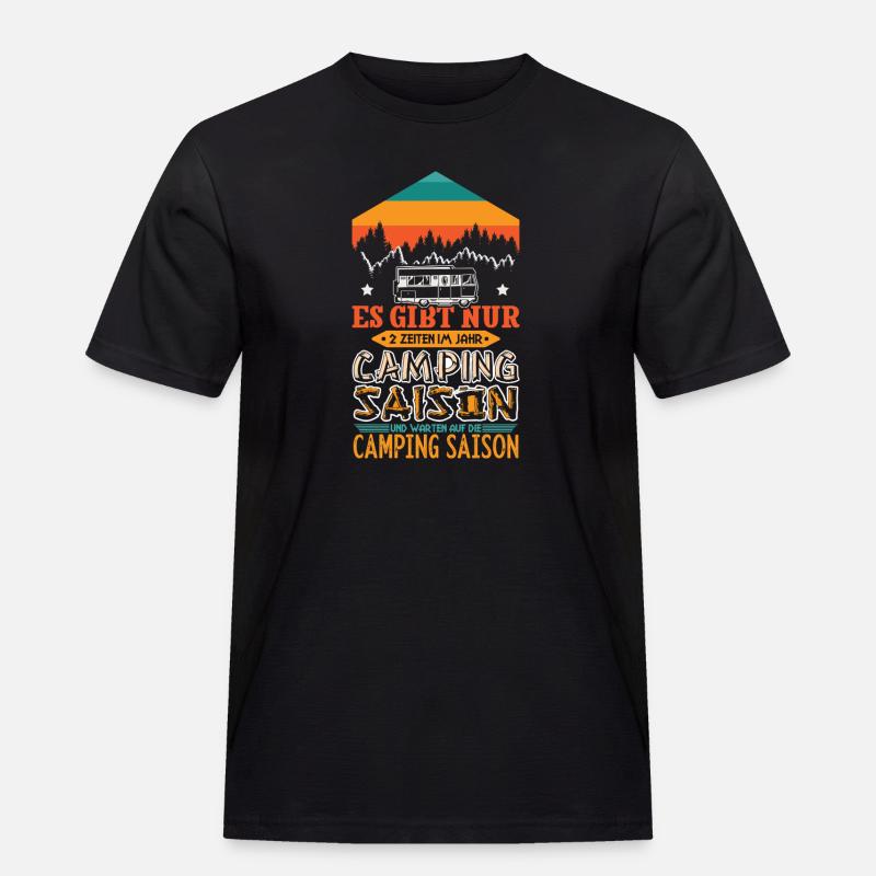 Camper Camping Wohnwagen Spruch - Männer Workwear T-Shirt - Schwarz
