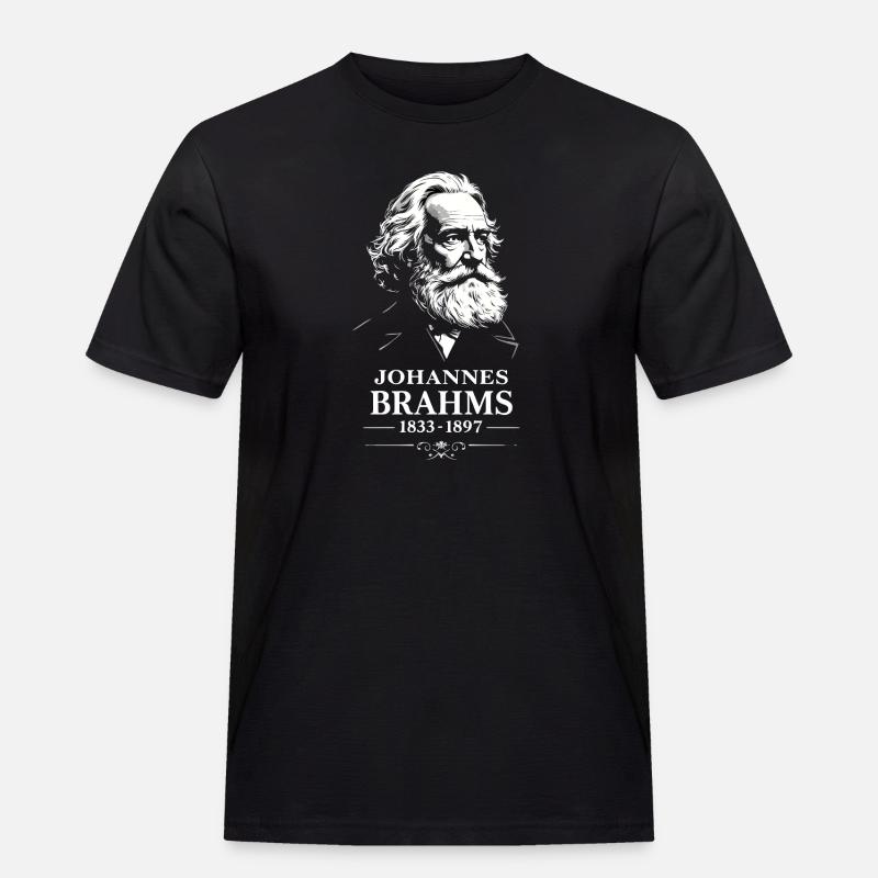 Johannes Brahms Komponist Dirigent Pianist - Männer Workwear T-Shirt - Schwarz
