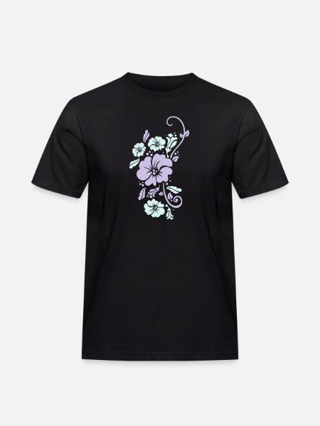 floral - Men's Workwear T-Shirt - black