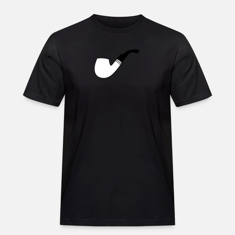 Pfeife - Männer Workwear T-Shirt - Schwarz
