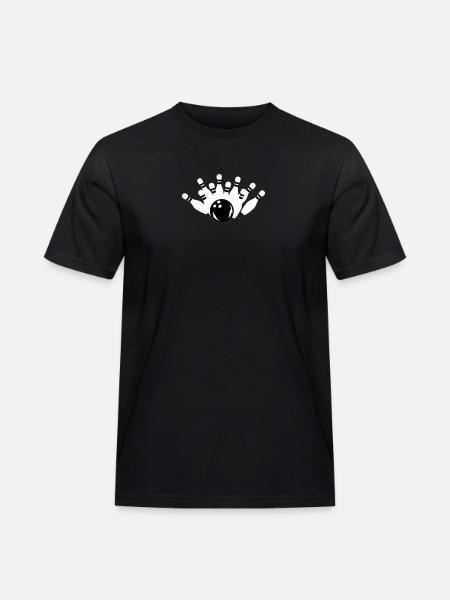 Bowling - Männer Workwear T-Shirt - Schwarz