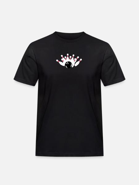 Bowling - Männer Workwear T-Shirt - Schwarz
