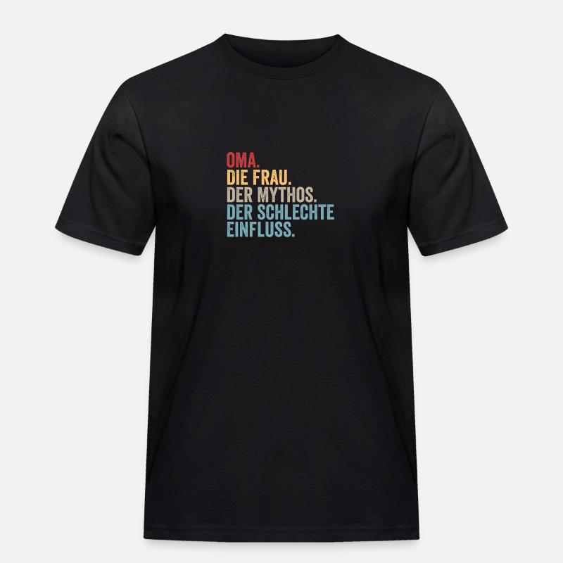 Großmutter Oma - Männer Workwear T-Shirt - Schwarz