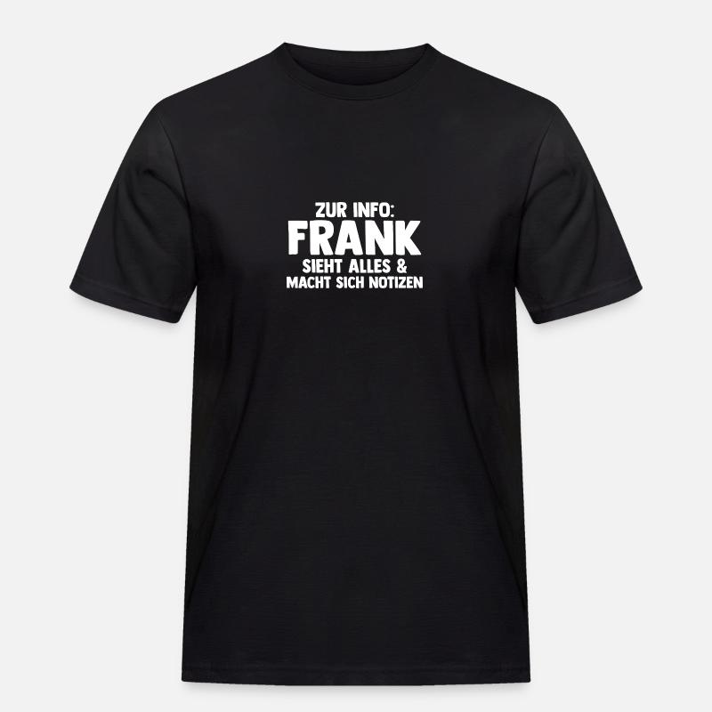 Frank - Männer Workwear T-Shirt - Schwarz