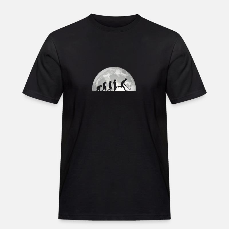 Feldhockeyspieler Evolution Feldhockey - Männer Workwear T-Shirt - Schwarz