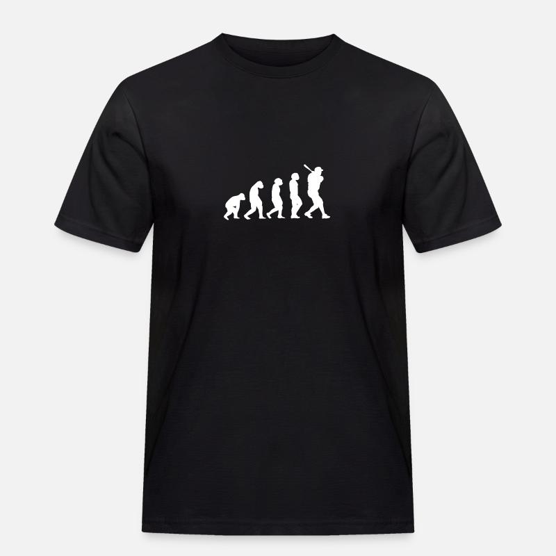 Baseballspieler Evolution Baseball - Männer Workwear T-Shirt - Schwarz