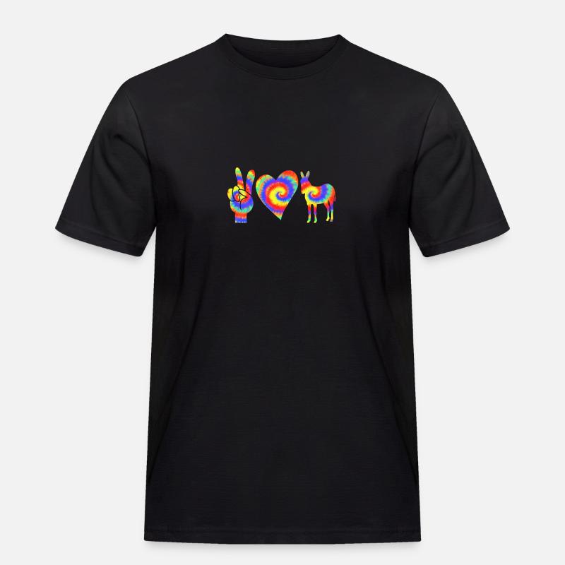 Esel - Männer Workwear T-Shirt - Schwarz