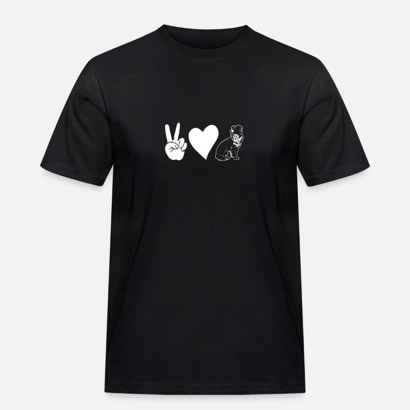 Border Collie - Männer Workwear T-Shirt - Schwarz