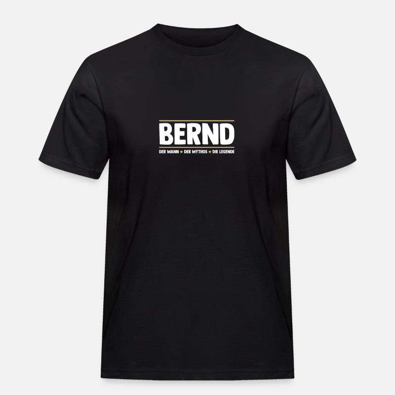 Bernd - Männer Workwear T-Shirt - Schwarz
