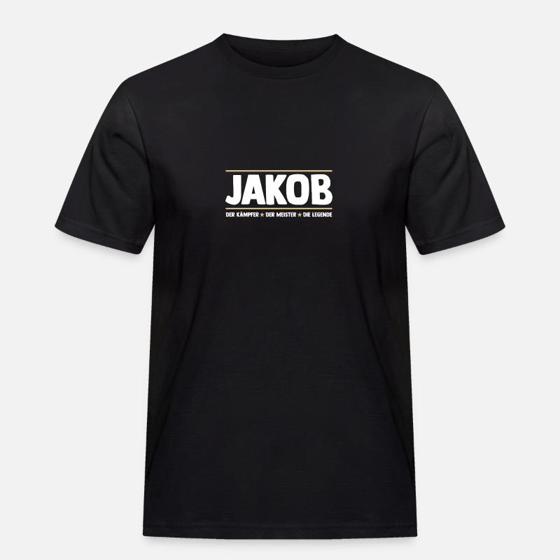 Jakob - Männer Workwear T-Shirt - Schwarz