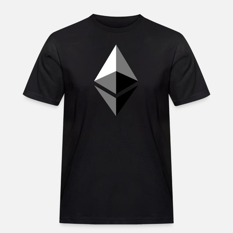 etherium ether ETH - Männer Workwear T-Shirt - Schwarz