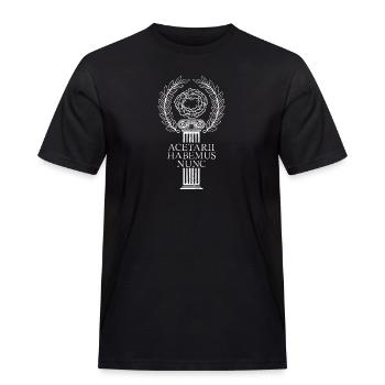 acetarii habemus nunc - Männer Workwear T-Shirt - Schwarz - Vorne - AI Model Male 178 light (178cm)