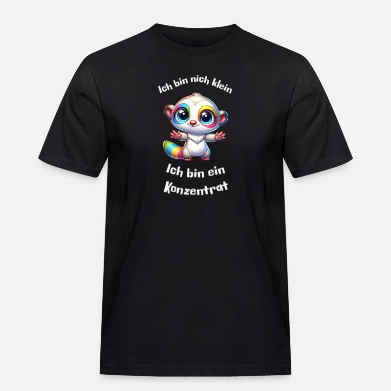 Klein aber ein Konzentrat - Männer Workwear T-Shirt - Schwarz