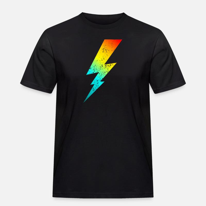 80s bolt lighting classic - Men's Workwear T-Shirt - black