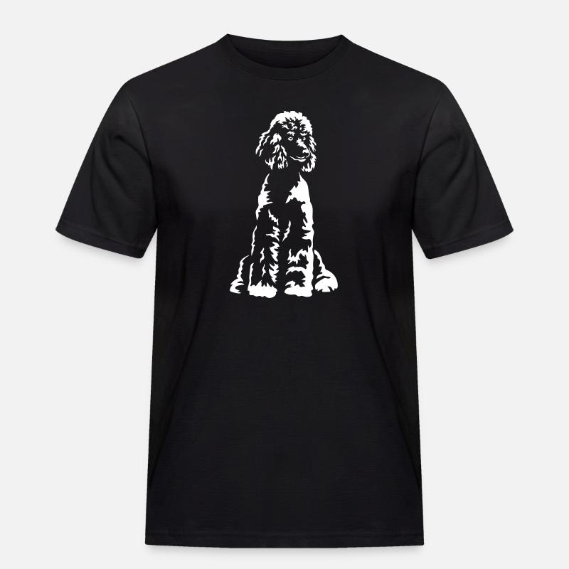 Pudel "Black Edition" - Männer Workwear T-Shirt - Schwarz