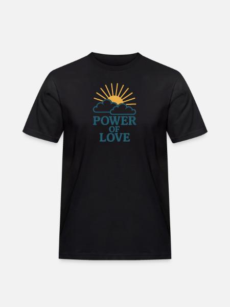 Kærlighedens kraft: Solen over skyerne - Herre Workwear T-Shirt - sort