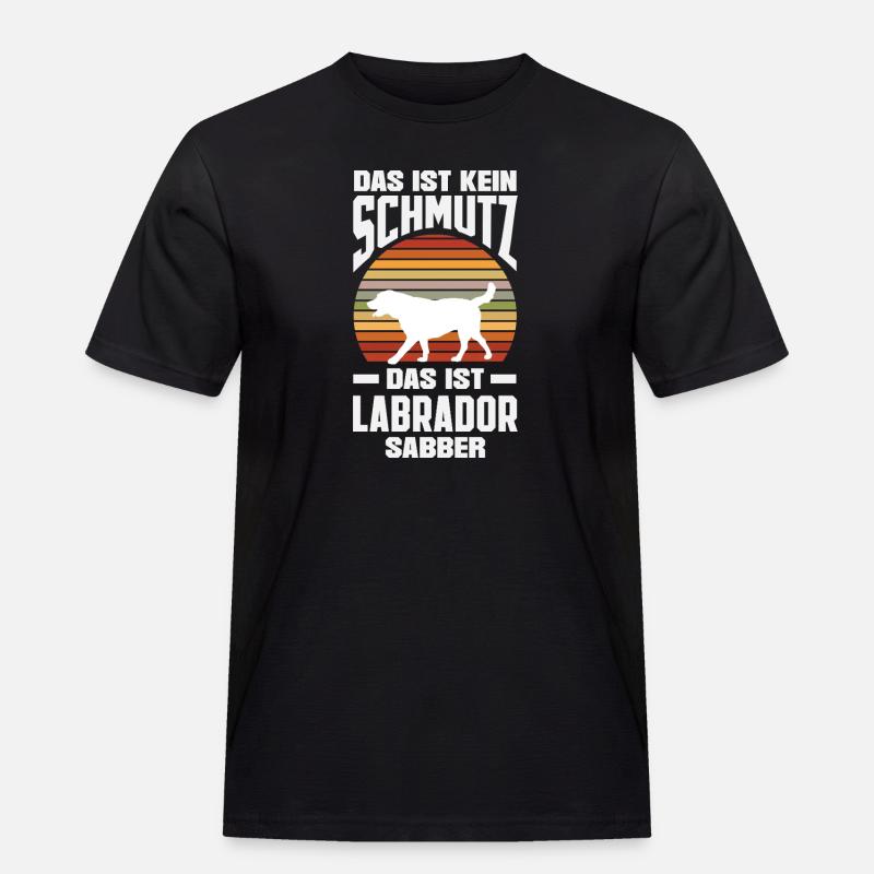 Labrador Tricks - Männer Workwear T-Shirt - Schwarz