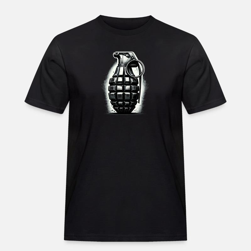 Sprengladung: Handgranate - Männer Workwear T-Shirt - Schwarz