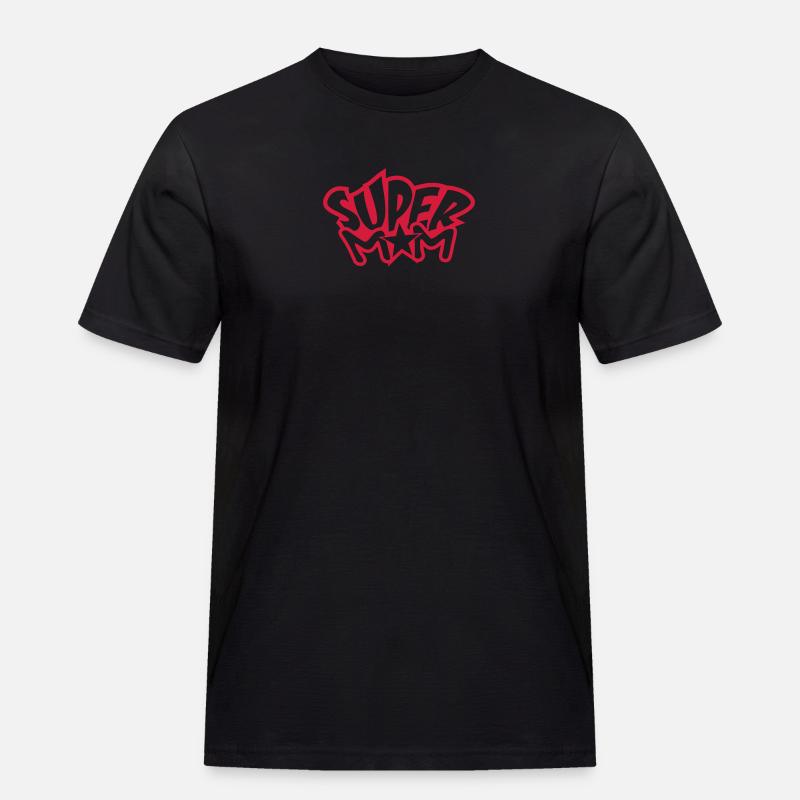 Super Mom - Männer Workwear T-Shirt - Schwarz