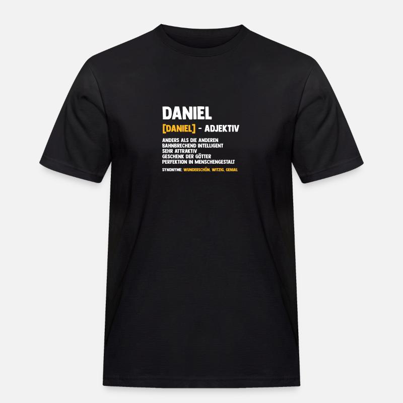 Daniel - Männer Workwear T-Shirt - Schwarz