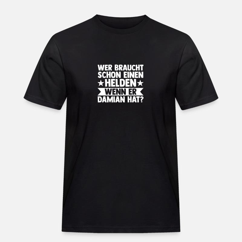 First name Damian - Men's Workwear T-Shirt - black