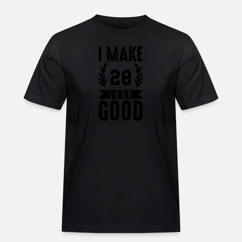 look good 28 - Männer Workwear T-Shirt - Schwarz