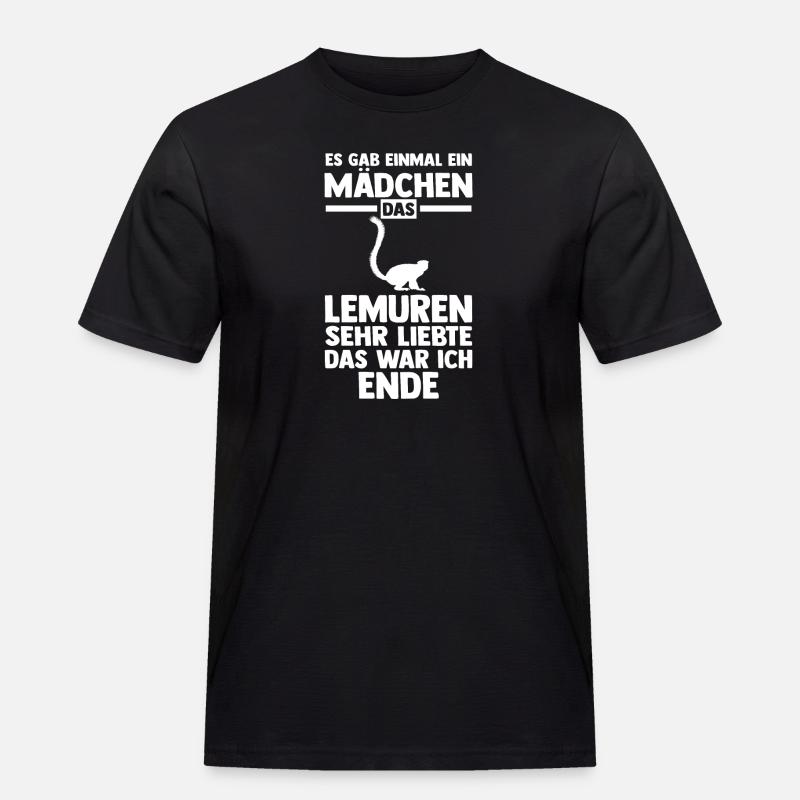 Lemur - Männer Workwear T-Shirt - Schwarz