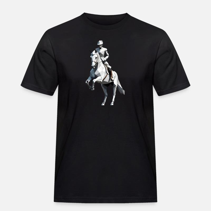 Cavalier Low Poly - Ballet Design - T-shirt Workwear homme - noir