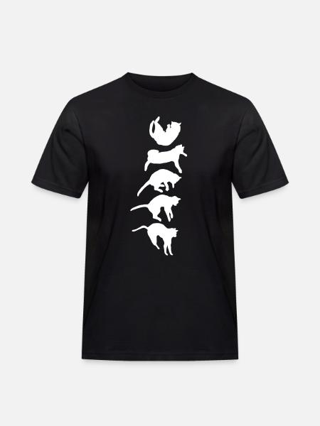 Straightening reflex of the falling cat - Men's Workwear T-Shirt - black