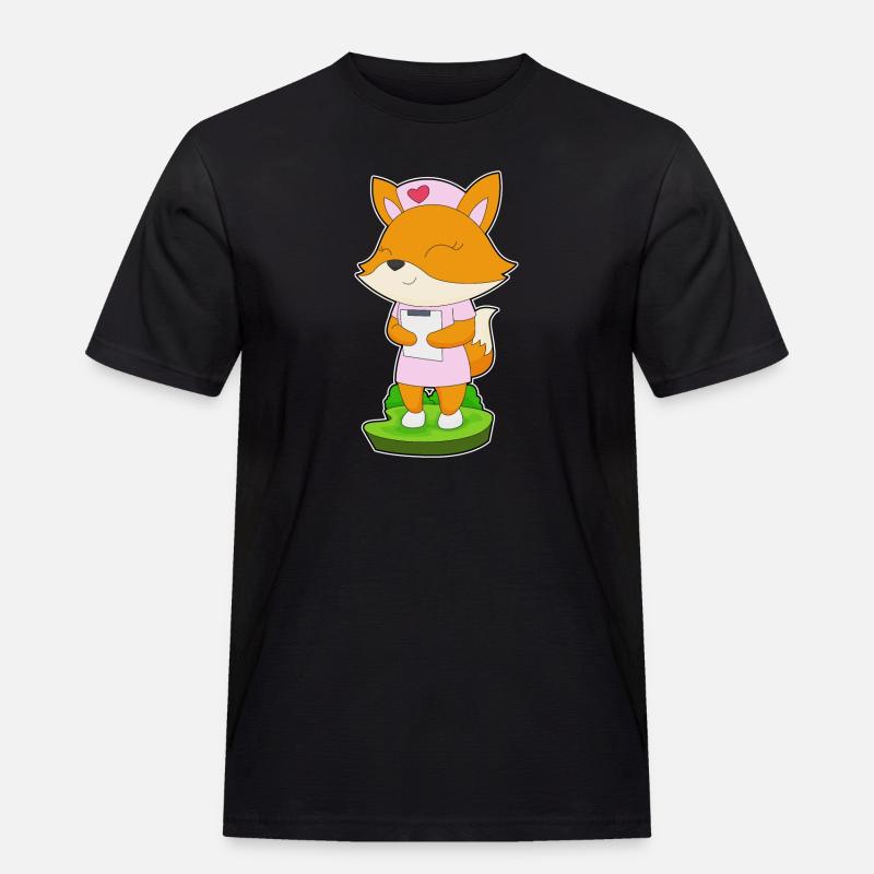 Bloc-notes de l’infirmière Fox - T-shirt Workwear homme - noir