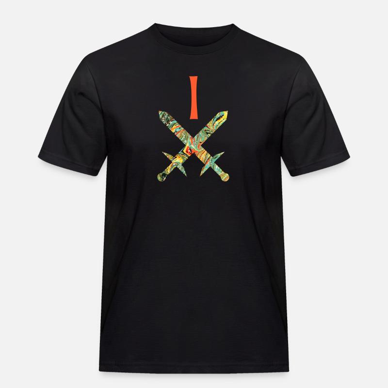 gekreuzte schwerter e 200 i - Männer Workwear T-Shirt - Schwarz
