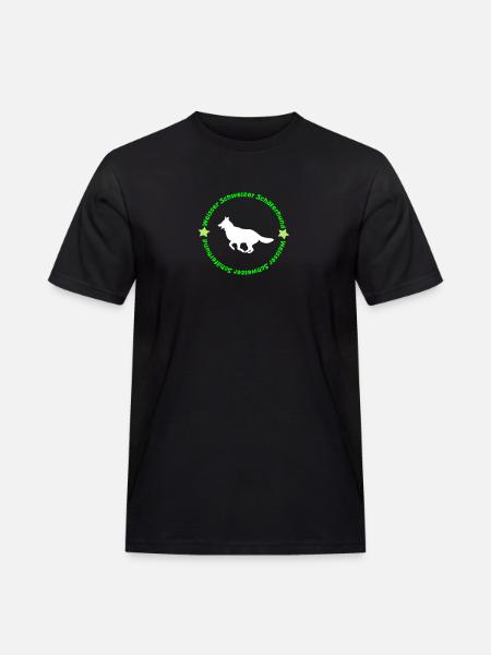 Weisser Schweizer Schäferhund - Männer Workwear T-Shirt - Schwarz