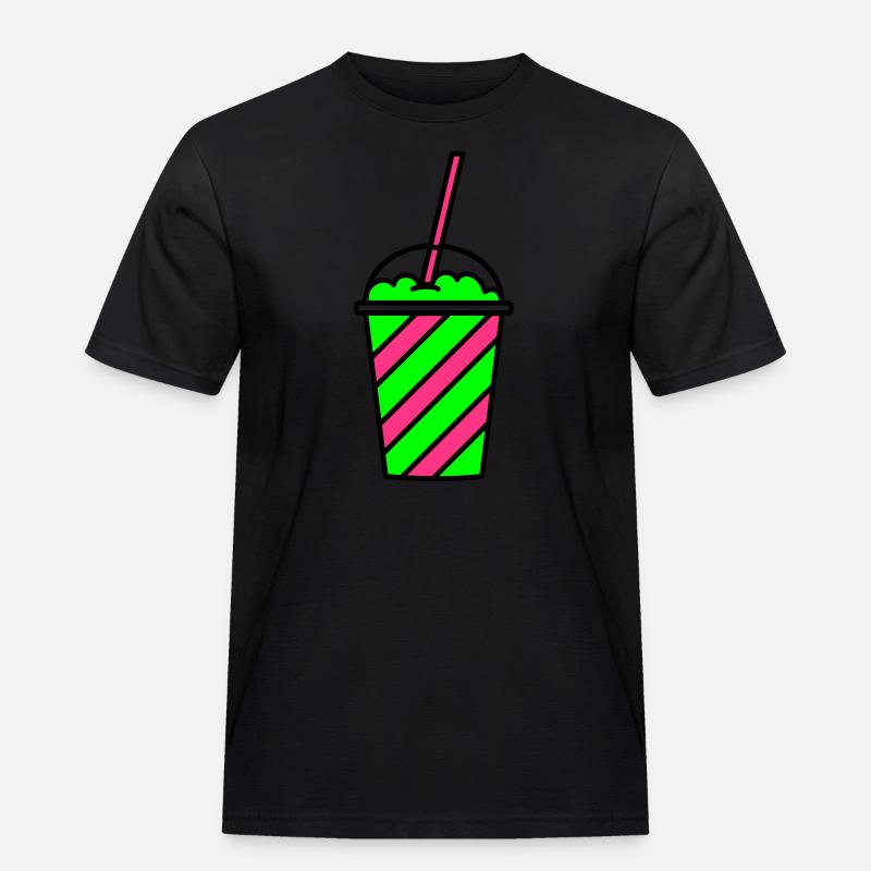 Slush Eis Becher - Männer Workwear T-Shirt - Schwarz