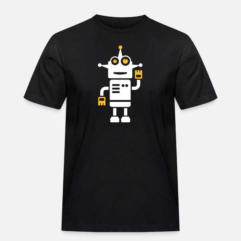 Roboter Geschenk - Männer Workwear T-Shirt - Schwarz