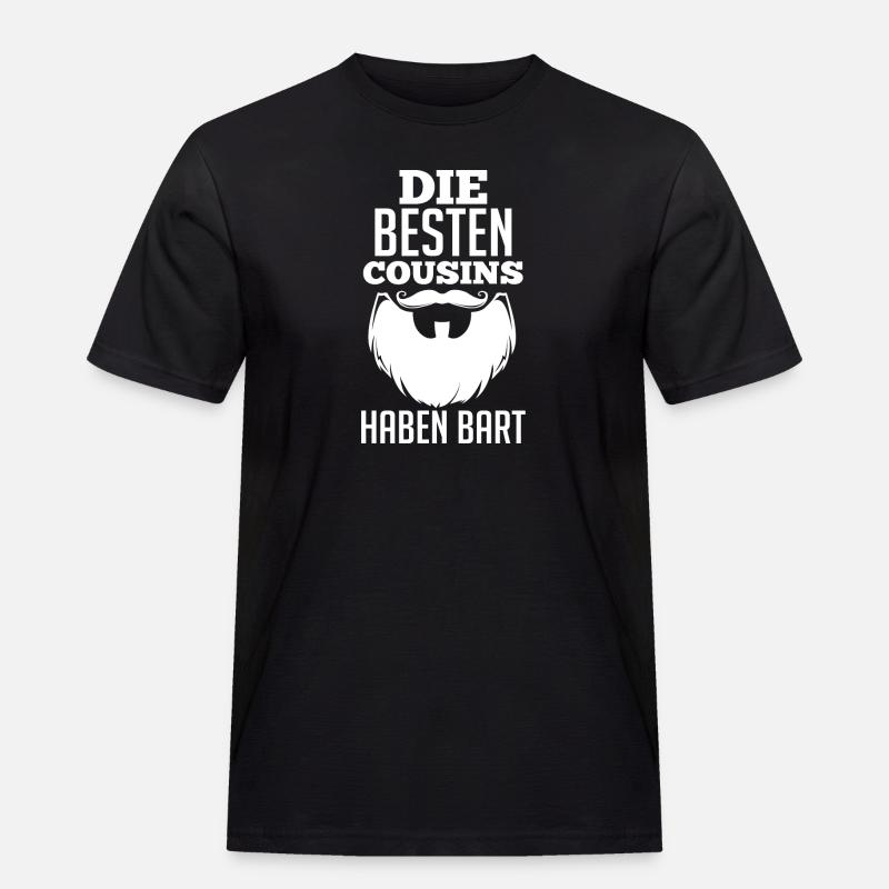 Bart Cousin - Männer Workwear T-Shirt - Schwarz