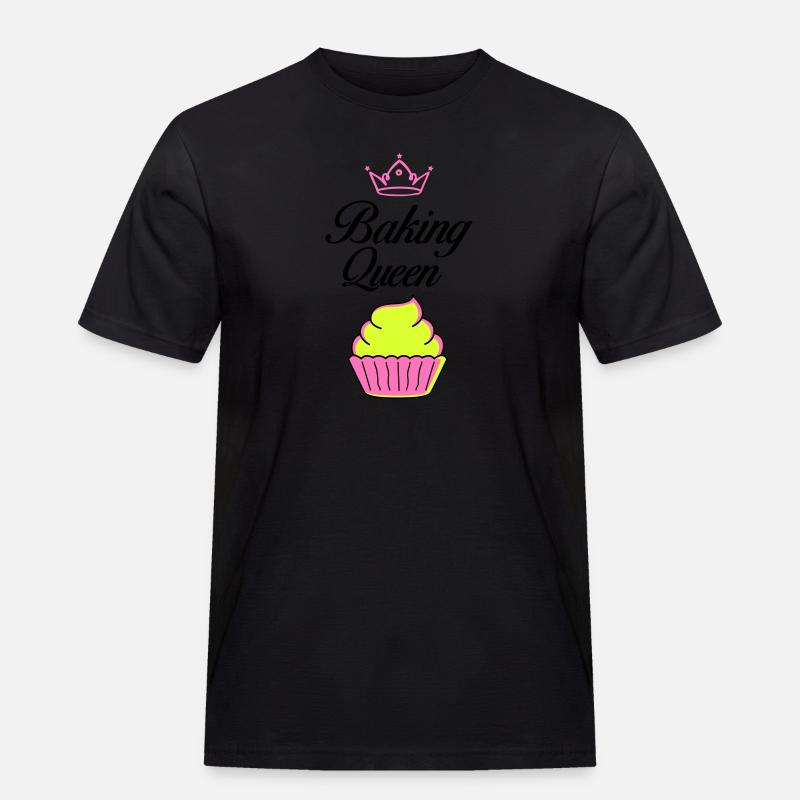 baking queen - Männer Workwear T-Shirt - Schwarz