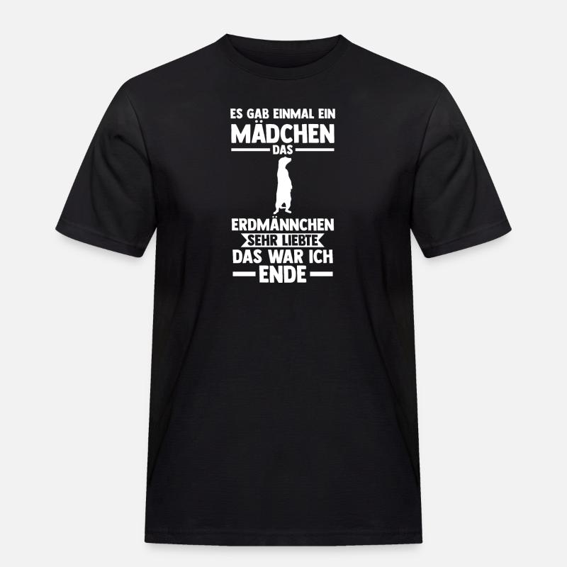 Erdmännchen - Männer Workwear T-Shirt - Schwarz