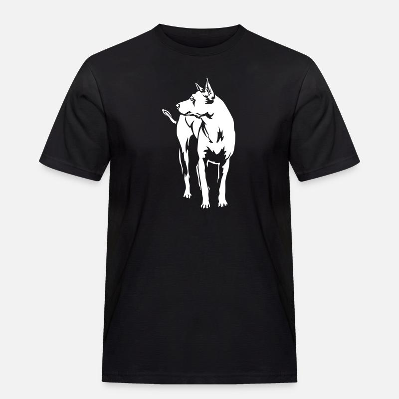 Thai Ridgeback "Black Edition" - Männer Workwear T-Shirt - Schwarz