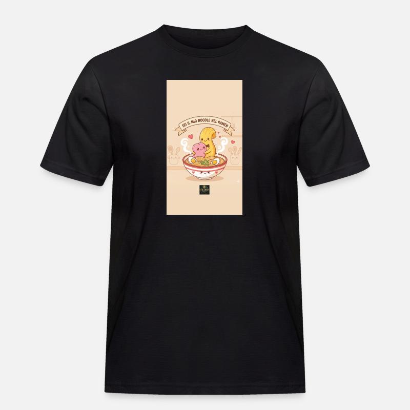 Leckere Threads Ramen - Männer Workwear T-Shirt - Schwarz