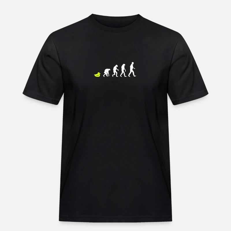 quietsche entchen evolution - Männer Workwear T-Shirt - Schwarz