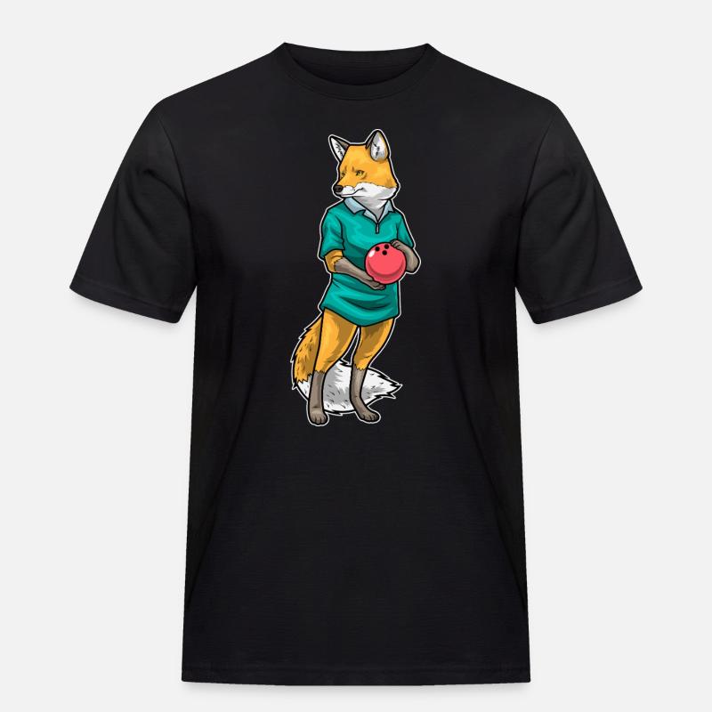 Fuchs Bowling Bowlingkugel - Männer Workwear T-Shirt - Schwarz