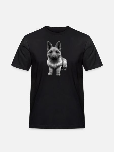 Puppy German Shepherd Dog Owner - Men's Workwear T-Shirt - black