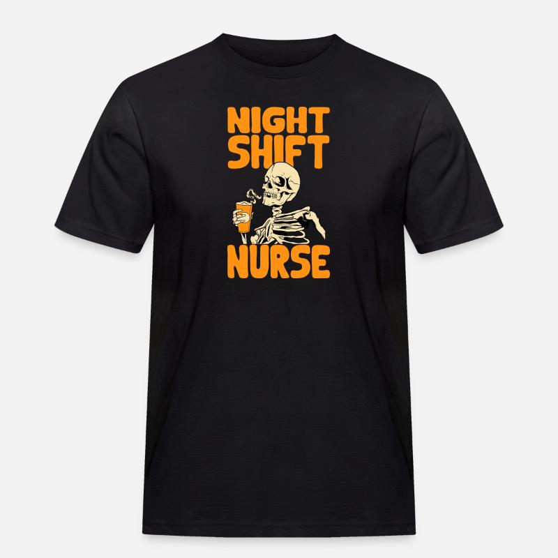 Nachtschicht Krankenschwester - Männer Workwear T-Shirt - Schwarz