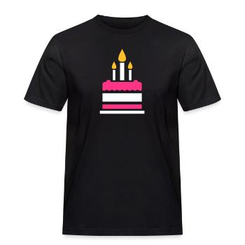 Torte - Männer Workwear T-Shirt - Schwarz - Vorne - AI Model Male 178 light (178cm)