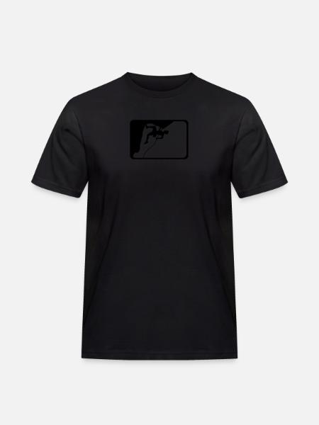 climbing sports logo design - Men's Workwear T-Shirt - black