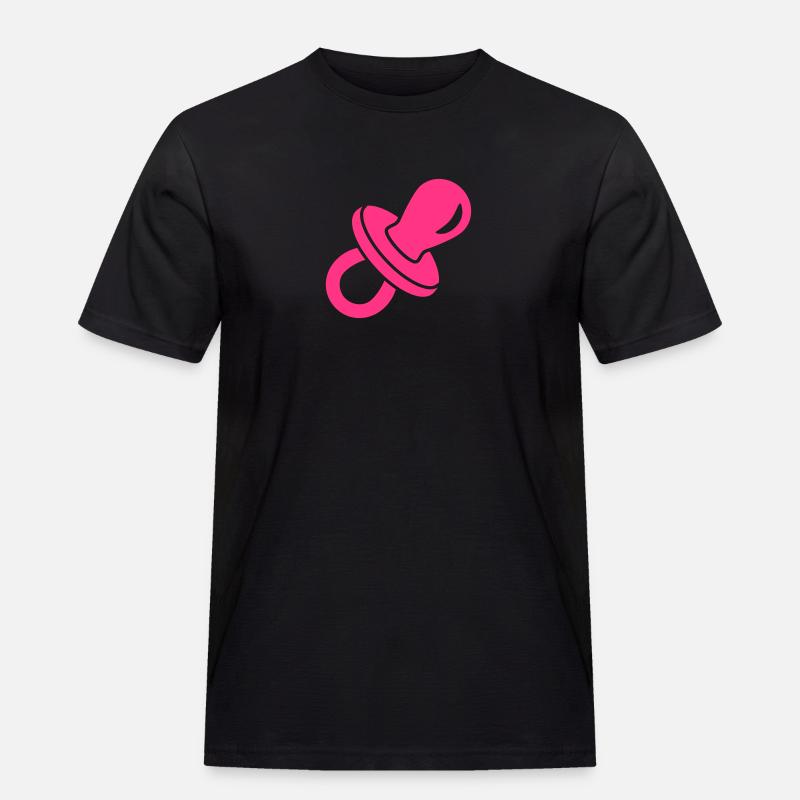 Schnuller - Männer Workwear T-Shirt - Schwarz