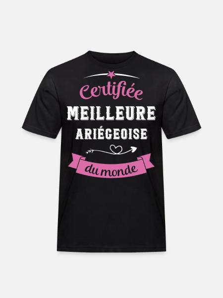 Certifiée ariégeoise du monde - T-shirt Workwear homme - noir